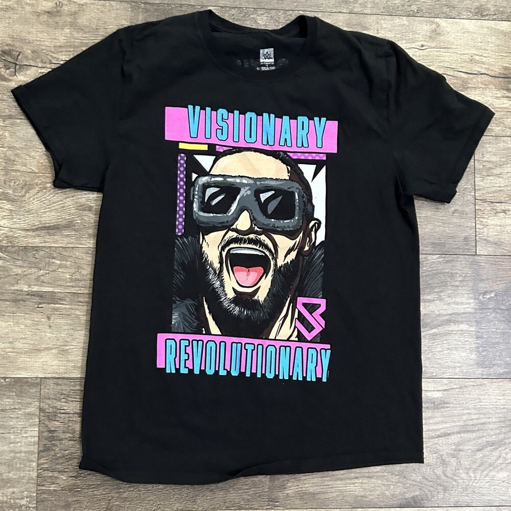 WWE Men's Large Black Seth "Freakin" Rollins Visionary Revolutionary Tee Neon - Picture 2 of 4
